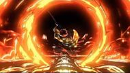 Tanjiro using the Sun Breathing technique in the Mugen Train movie (Image Credit: Ufotable)